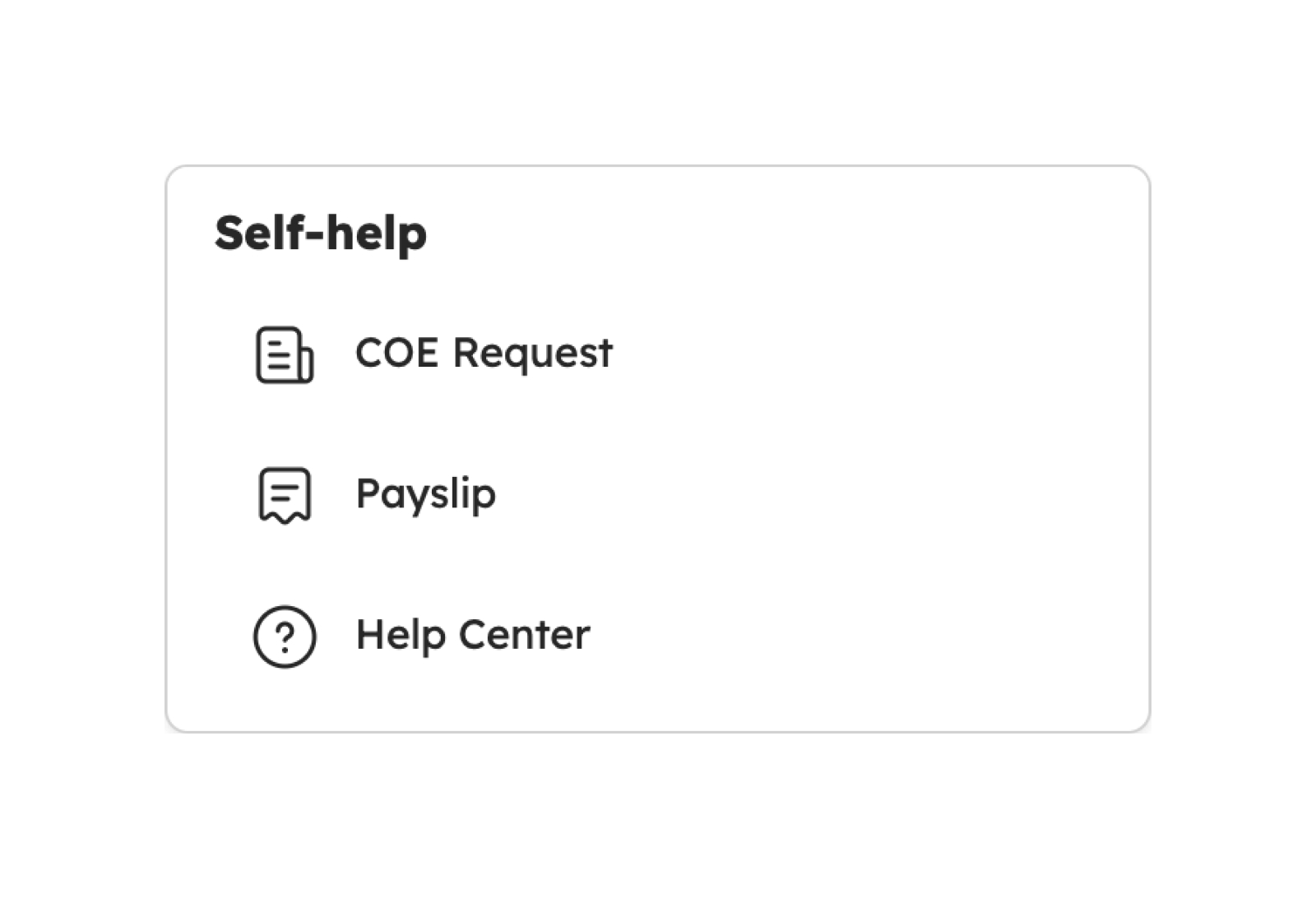 My Account Self-Help
