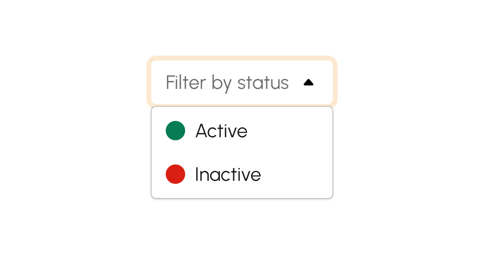 Leave Types filter by status