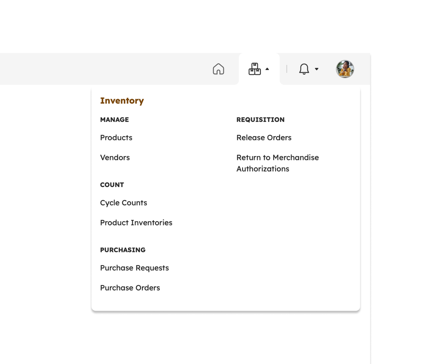 Inventory Navigation