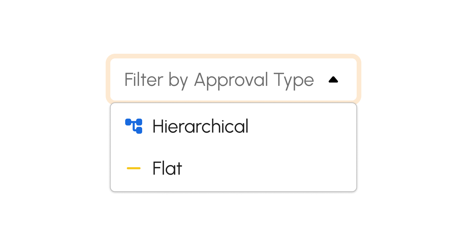 Filter by Approval Type